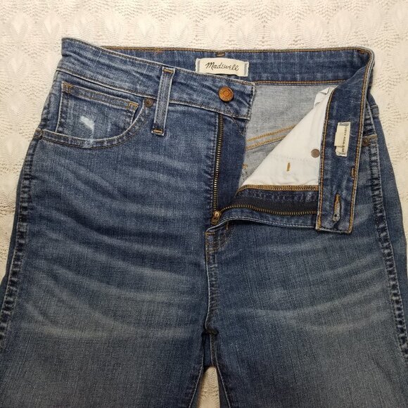 Madewell Taller Curvy High-Rise Skinny Jeans Blue sz 27TL Drop Step Hem Edition - Picture 9 of 9
